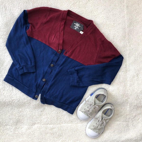 H&M Other - 4/$25🛍 H&M • Blue Maroon Button Cardigan Sz 4-6